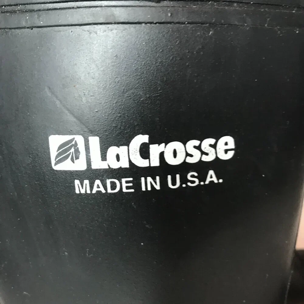LaCrosse Mens 7 Tall Black Rubber Boots Insulated USA